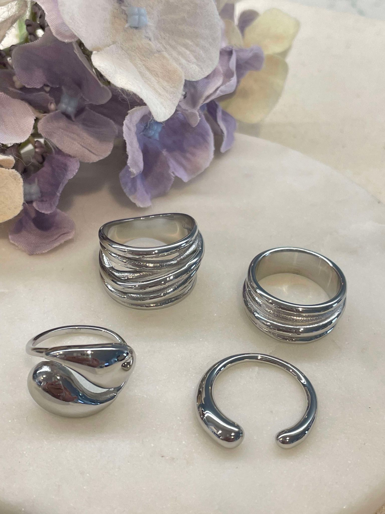 Geometric silver ring – Tarnish Proof Jewellery-2